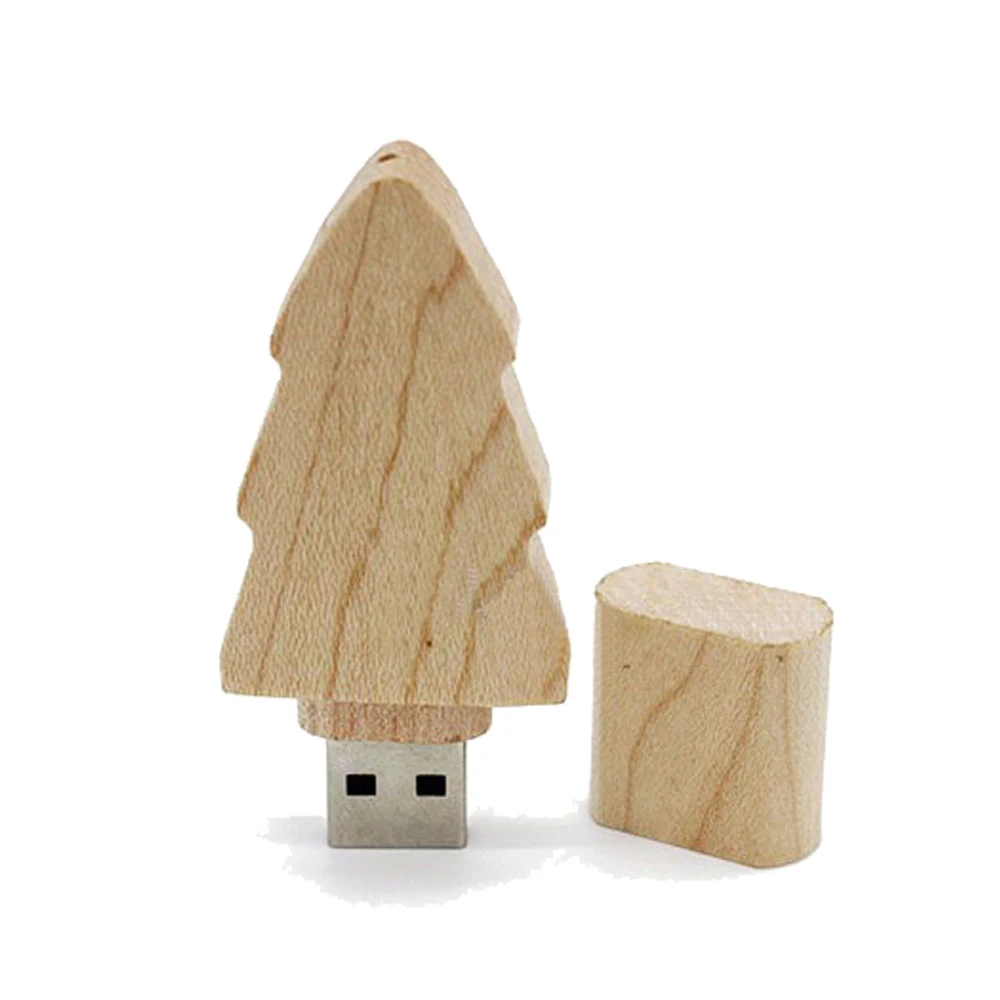 

Promotional Gifts USB Memory 64 GB USB Pendrive With Logo Printing Tree Shape Wood USB 3.0 Flash Drive