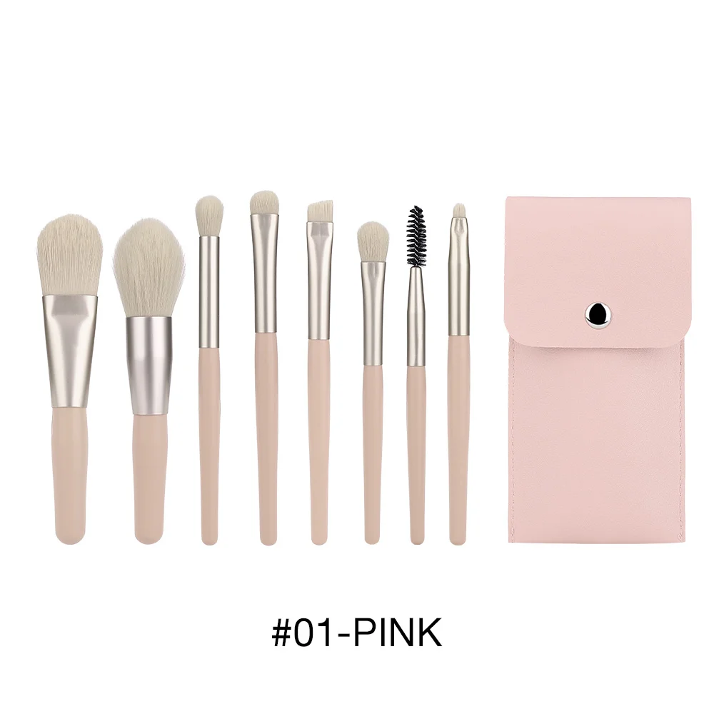 

8pcs Branded Make Up Brushes Sombras de Maquiagem Personalized Logo Synthetic Fibre Hair Makeup Kit