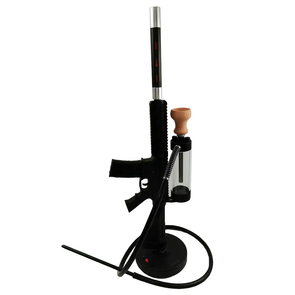 

New Design Ak47 Narguile Shisha Smoking Set Resin Gun Hookah Shisha, Black