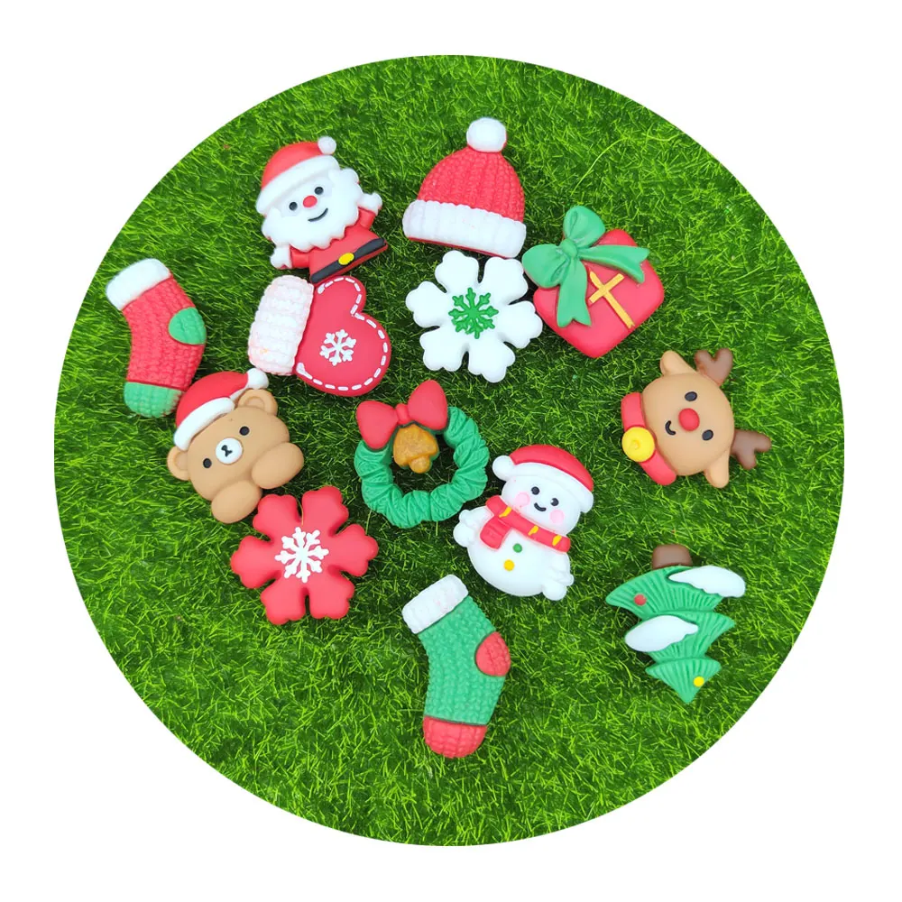 

Resin Cartoon Christmas Series Kawaii Slime Charms Pendant For Key Chain Necklace DIY Decoration Accessories