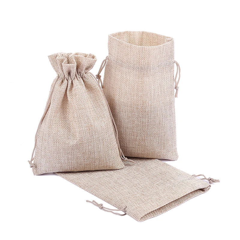 

Hot Sale Custom Jute Burlap Gift Sack Drawstring Candy Bags For Party Wedding Burlap Bags Pouch Wholesale