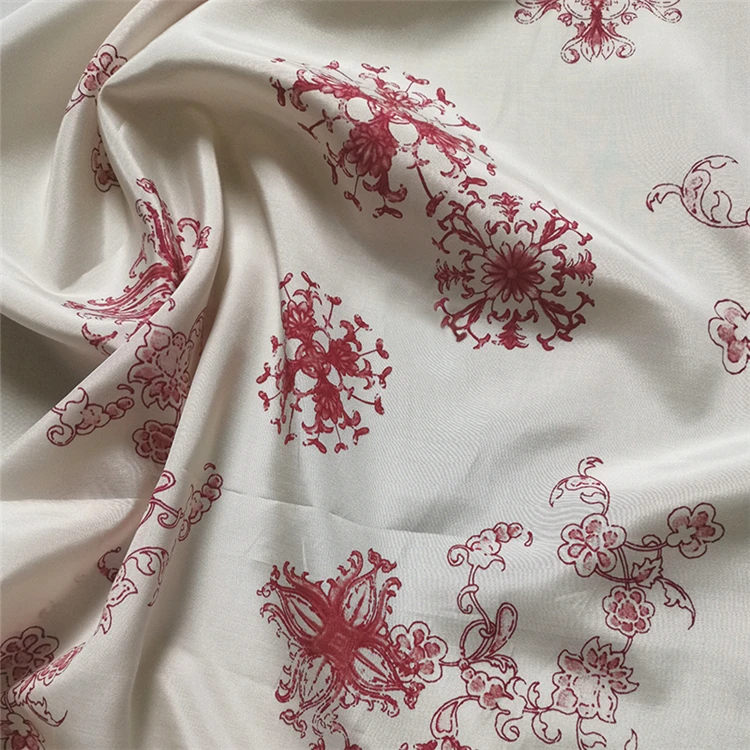 
Floral Print Sarees Party Wear Wedding Silk 14MM Cotton Silk Fabric 