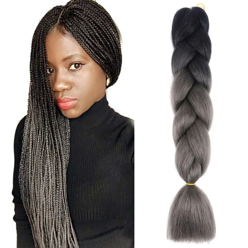 

MYSURE synthetic braiding hair jumbo braid hair faux locs crochet braid, Ombre