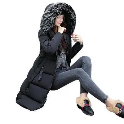 

Coldker 2020 Winter Women Fashion Warm Parka Coat Fur Down Jackets Cotton Female Clothing Outwear