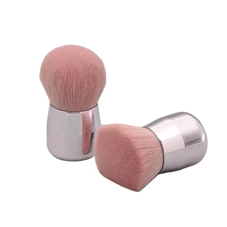 

2021 Hot Selling Rose Gold Round Body Flat Brush Makeup Foundation Brush Single Powder Brush, As picture show