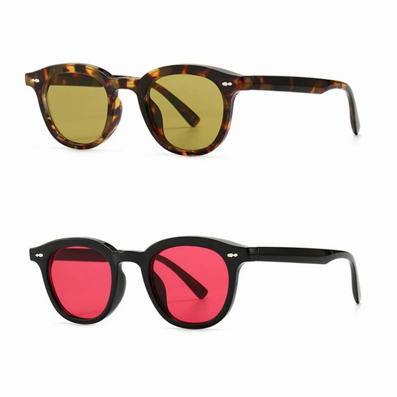 

Custom Retro Round Acetate Sunglasses Unisex 2021 Fashion Designer Shades Sun Glasses Women 90S Vintage Sunglass For Men, As show /custom colors