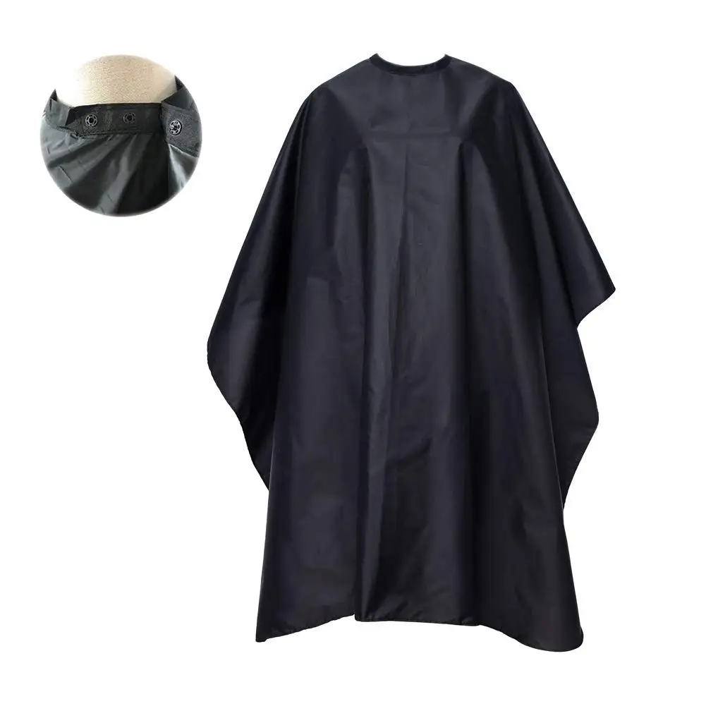 

Amazon Hot Sale Professional Barber Cape All Waterproof Black Hairdressing Salon Hair Cut Barbers Cape