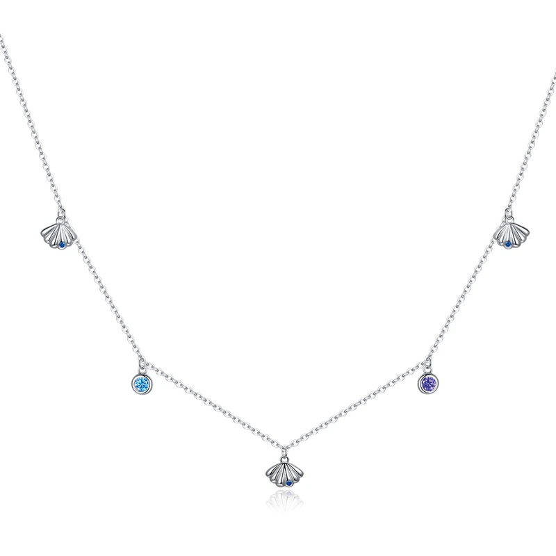 

SCN454 Wholesale price 925 sterling silver seashell beads women necklace jewelry