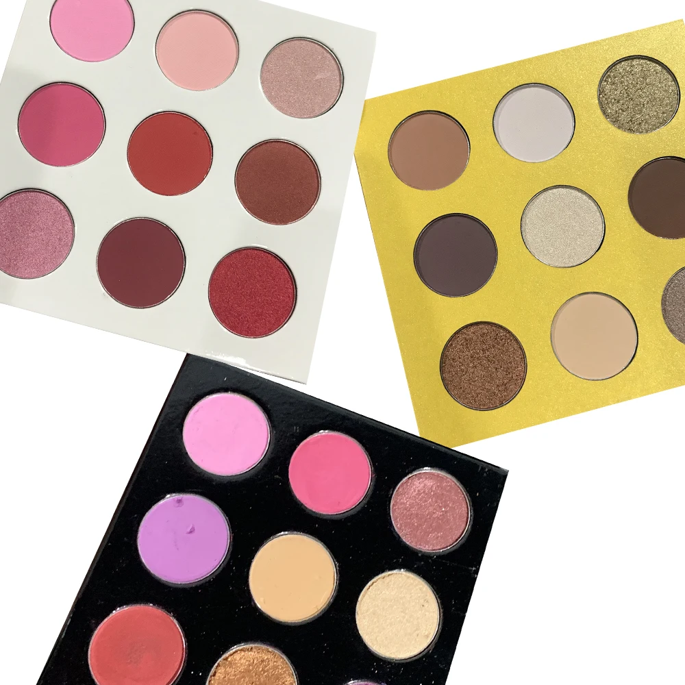 

DIY 9 Colors Glitter Private Label High Pigmented Makeup Eyeshadow Palette