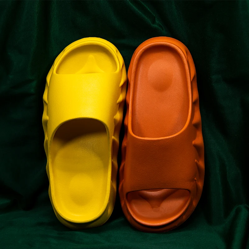 

OEM Customize Yellow Yezzy Slides Original House Footwear Orange Yeezy Slippers for Men Women, 8 colors