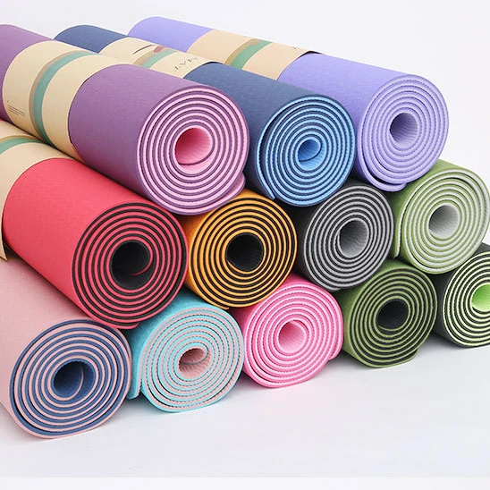 

Printed Position Line Eco Friendly Foldable Travel Cork 6mm Matt Tpe Fitness Yoga Mat, Customized color