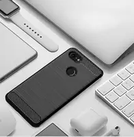 

High Quality Matte Carbon Fiber Pattern For Google Pixel 3 XL Mobile Phone Case Soft TPU Back phone cases Cover