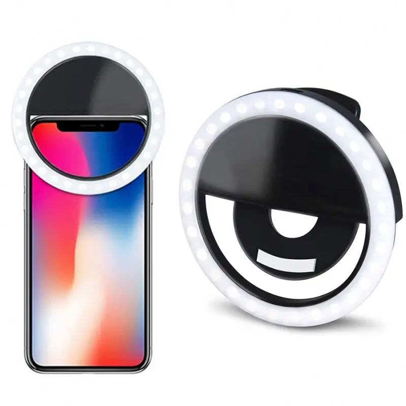 

Special counter foldable ring light Meeting light Universal fill light for mobile phone and tablet, White/black/blue/pink