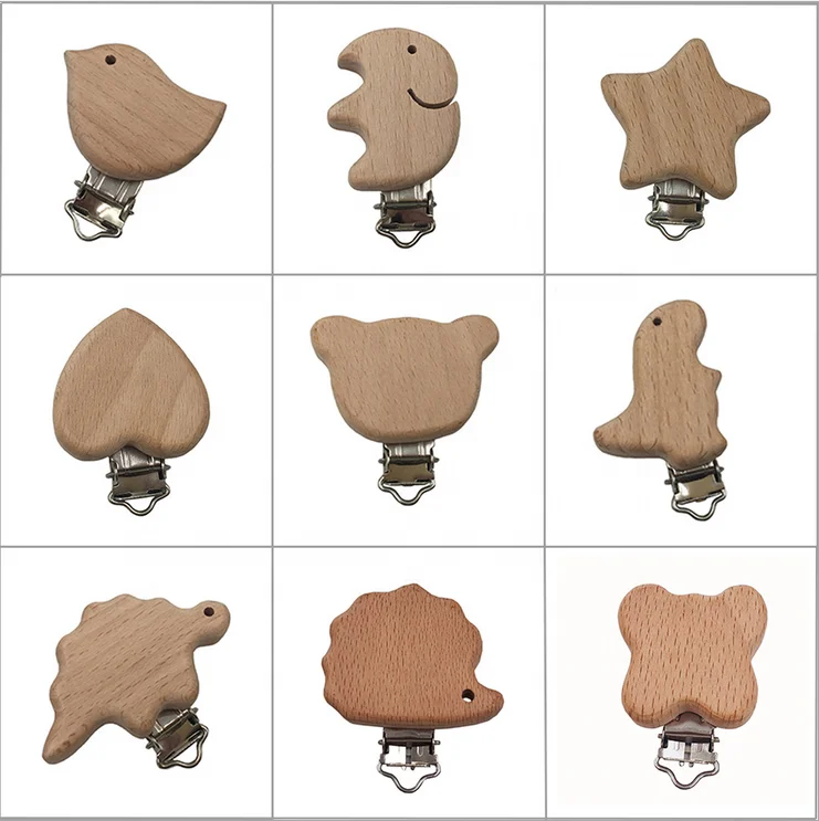 

2020 factory best seller Natural Beech wood baby clip
