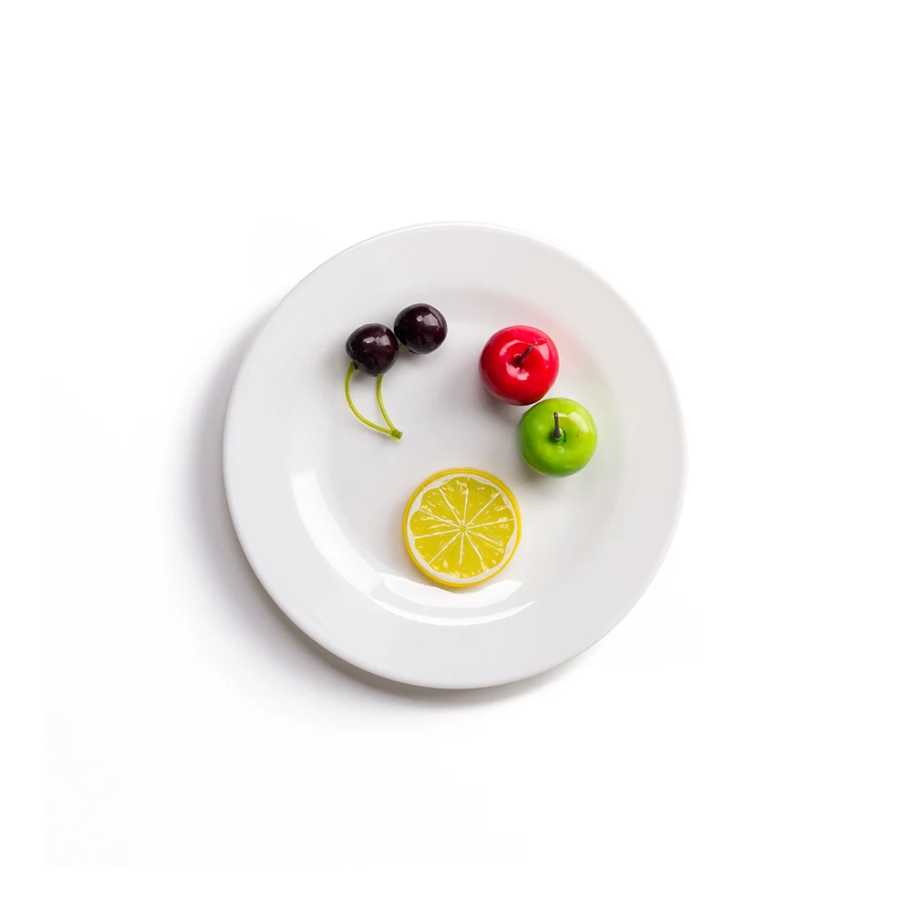 

factory supply  dishes plates set for restaurant customized kids plate cake plate, White