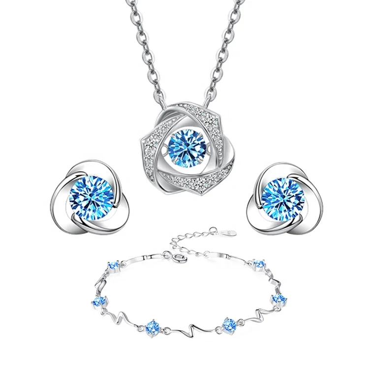 

Dropshipping And Customized Luxury Fashion Minimalist Women 18K Gold Filled Piercing Earrings Necklace Jewelry Sets