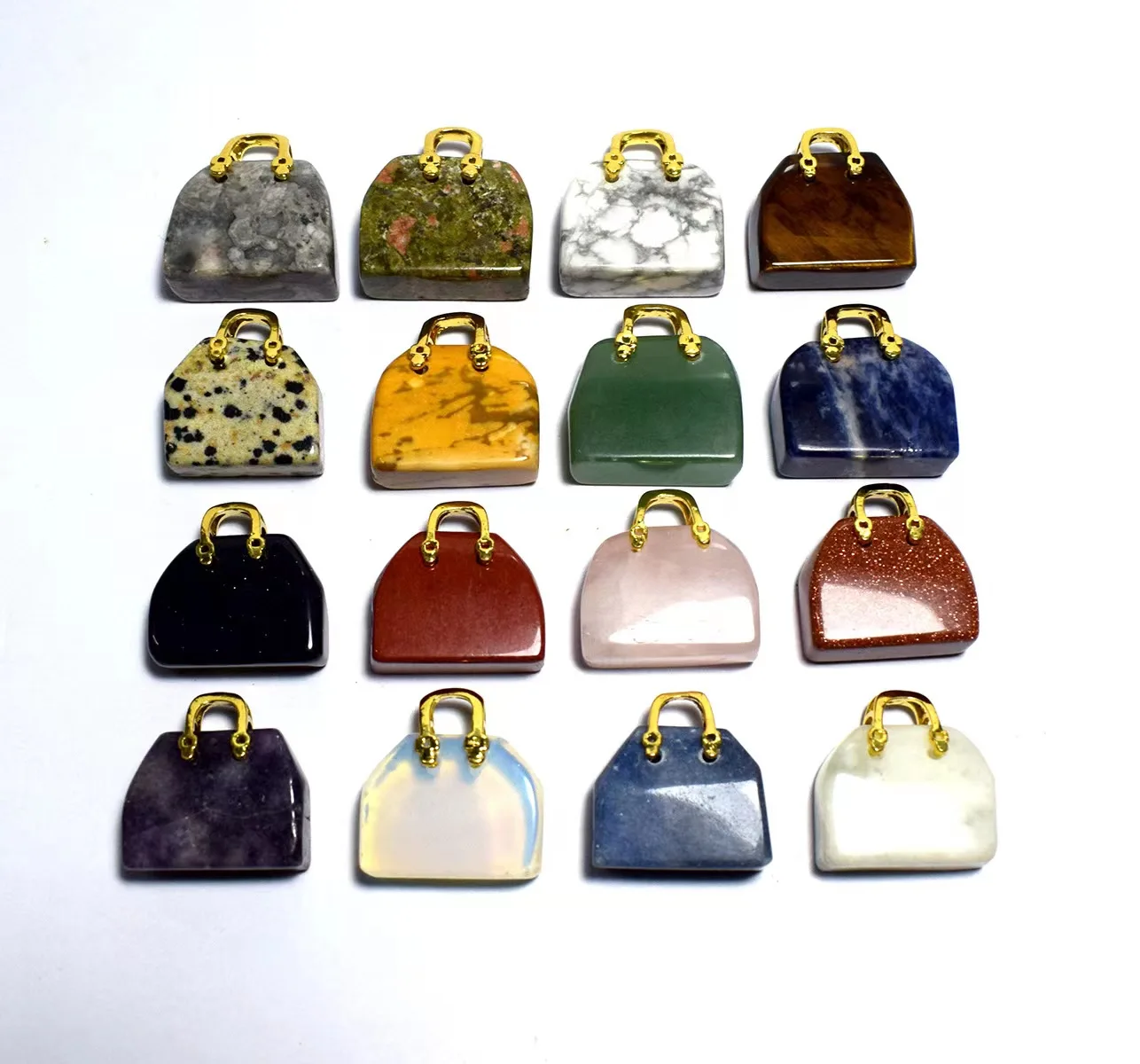

Bulk wholesale natural crafts carved crystal crafts mixed quartz mini bag healing gemstones stones for fengshui