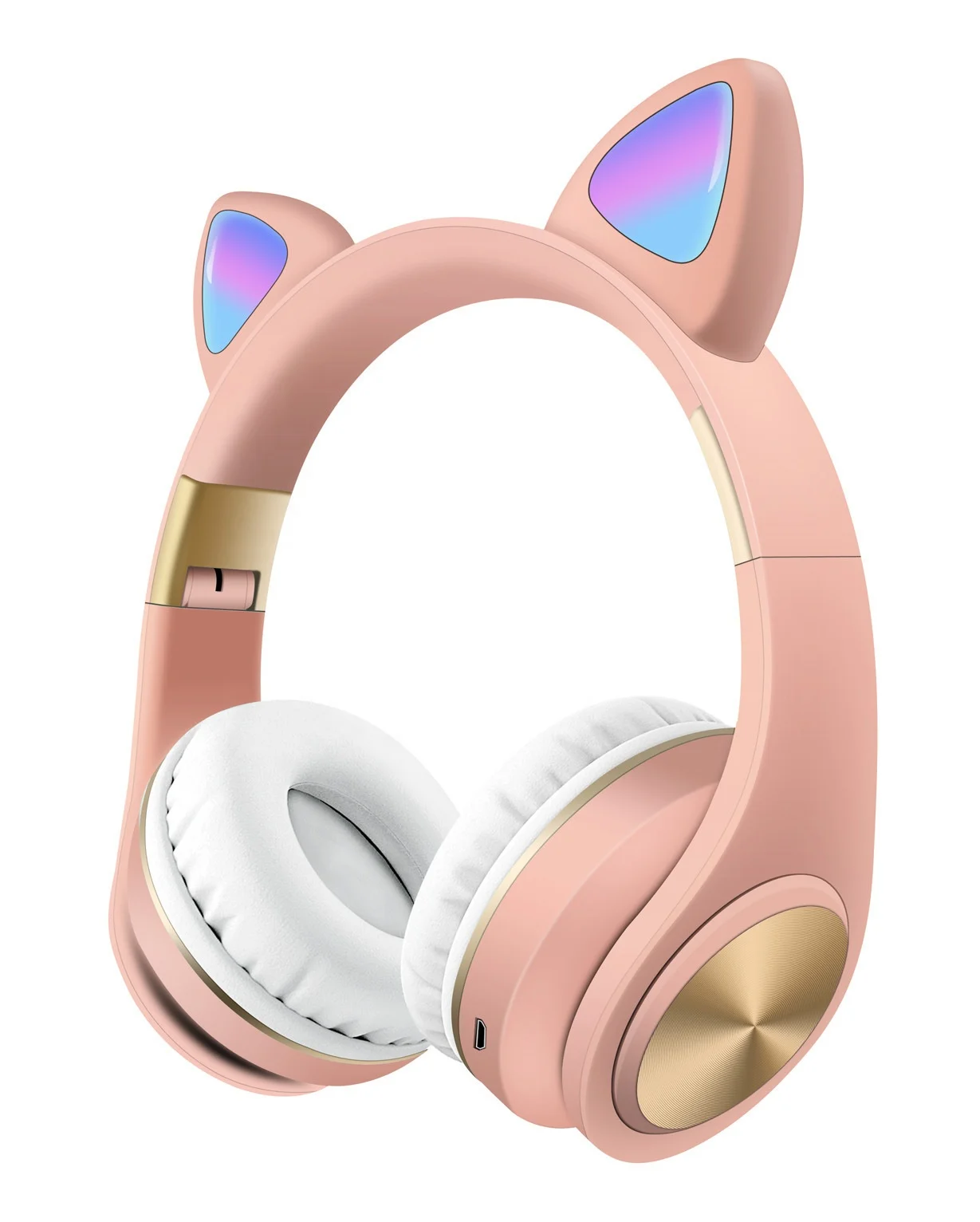 

RGB flash light cute cat ear wireless headphones with microphone noise reduction kids headset for studenst children