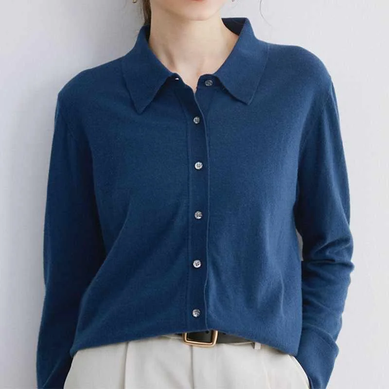 

Fashion Autumn 100% Silk Girl Children Long Sleeve Winter Ladies Blouses For Women