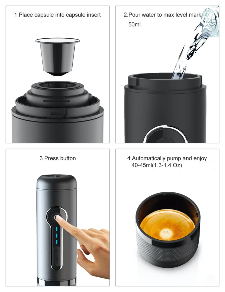 170ML Portable Electric Coffee Machine Mini Capsule Coffee Maker