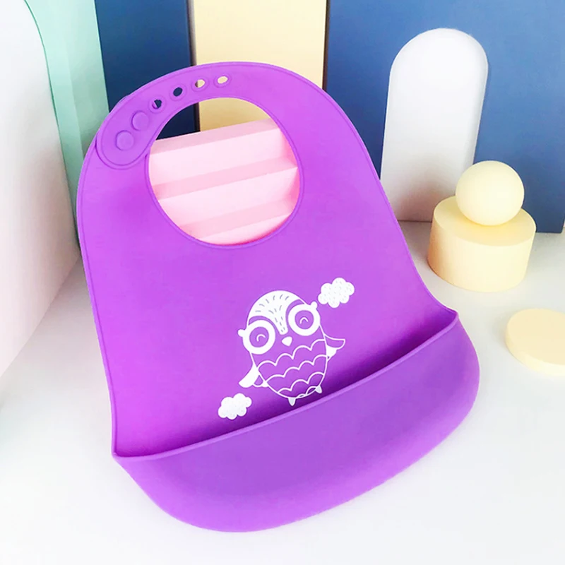 

Customized Cute Feeding Tools Fast Delivery Wholesale Baby Bibs Silicone Waterproof, Customized color