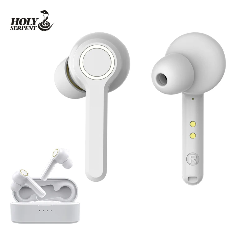 
ODM OEM Custom Logo Stereo TWS Twins Bluetooth 5.0 Wireless Headphone Earbuds With 400Mah Charging Bin 
