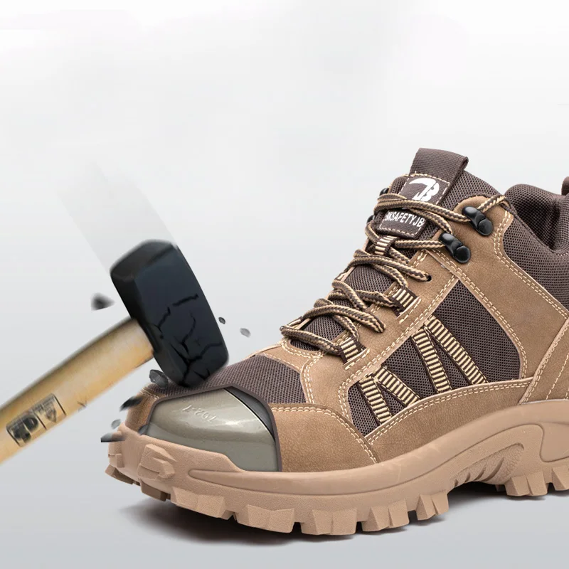 

Hot sale safety shoes s3 anti impact mid cut steel toe big size waterproof safety shoes, Black, grey, brown