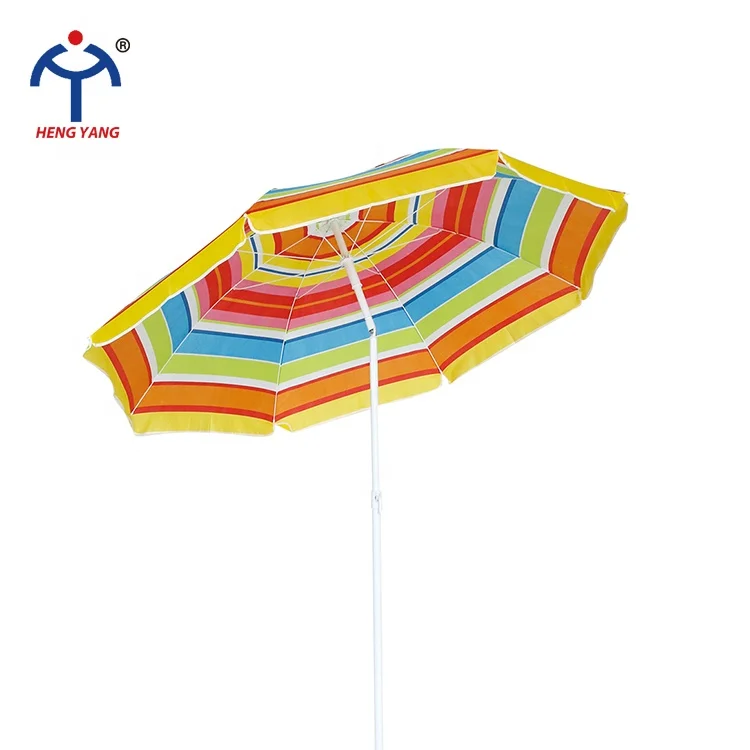 

Modern Patio Umbrella Hot Sale Waterproof Polyster Striped Color 200CM 8K Customizable OEM Canvas Beach Umbrella Tent