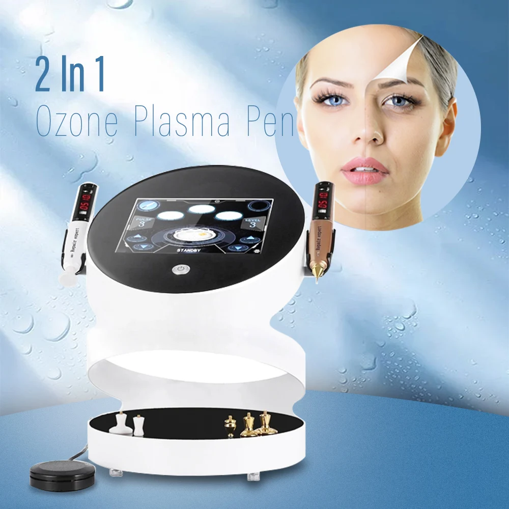 

2022 Korea Portable 2 In 1 Eyelid Lifting Fibroblast Ozone Jet Plasma Pen Spot Mole Removal Skin Lift Laser Plasma Pen