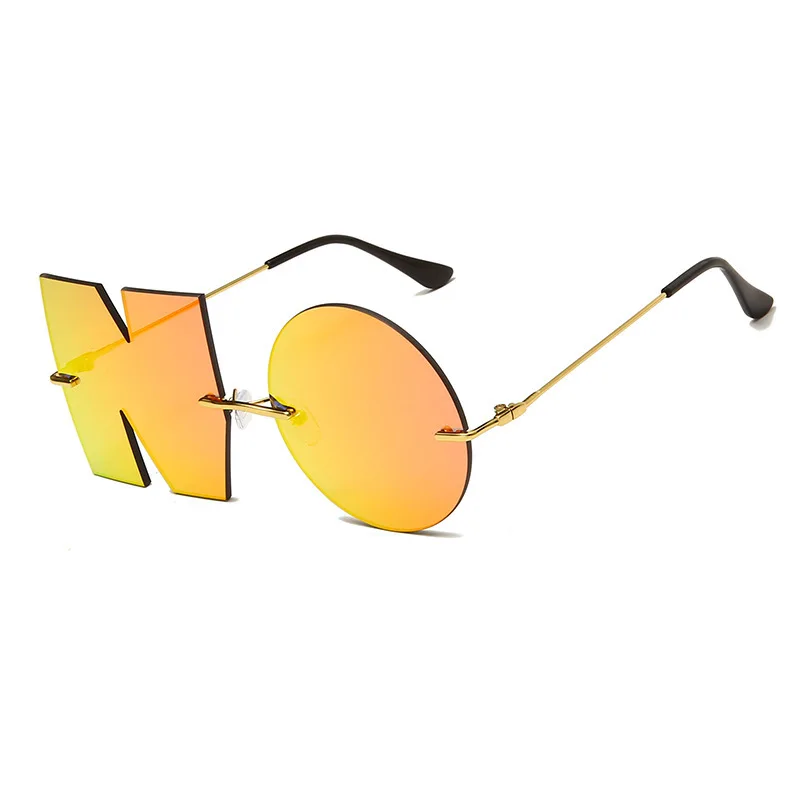 

NO sun glasses 2020 new arrivals fashion shades designer metal uv400 Teardrop butterfly rimless sunglasses women 1872, Mix color