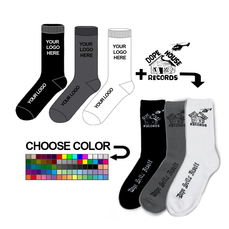 

Personalize Knitted Jacquard Design Calcetines Custom Logo Socks Unisex, Custom color