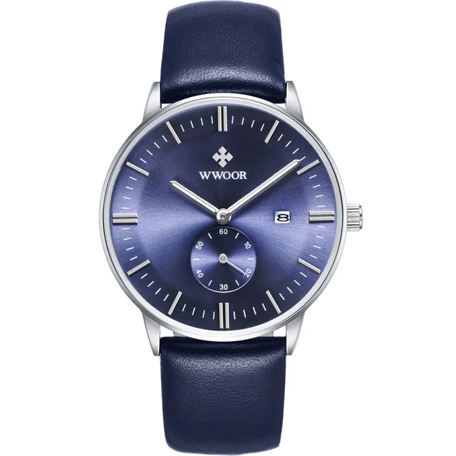 

Men Quartz Movement Watch Luxury Auto Date Leather Band Business Watch