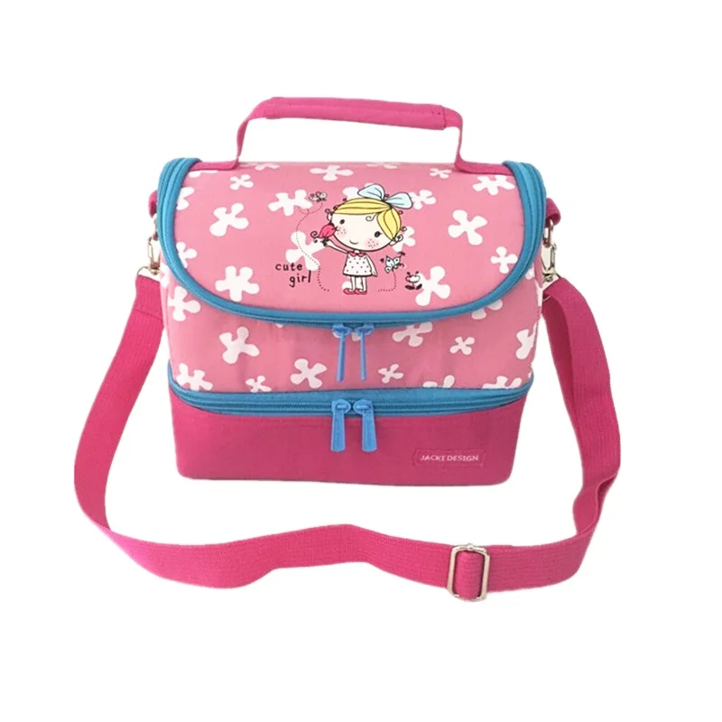 

Double Layer Cute Print Kids Cooler Carrier Insulated Thermal Tote Lunch Bags