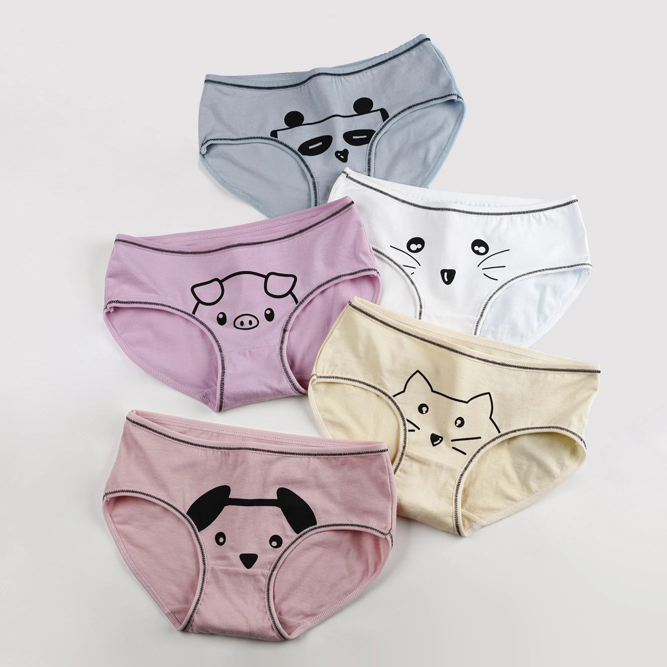 

Wholesale Cheap Price Ladies Underwear Young Girl Cute Cartoon Printing Panties Comfortable Cotton Briefs, Pink,purple,blue,white,yellow