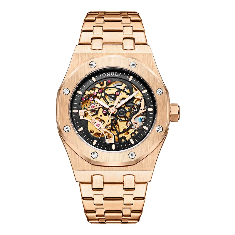 

Cheap Wholesale See-through Mechanical Skeleton Watch