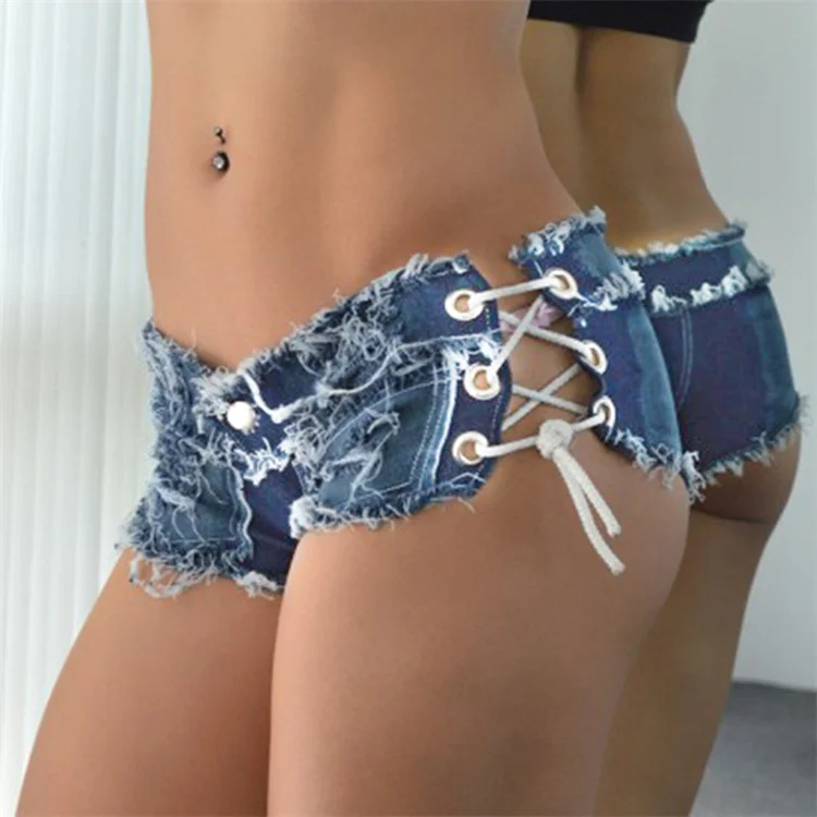 

Women Summer Street Wearing fashion Women Ripped jeans shorts denim shorts, Customized color