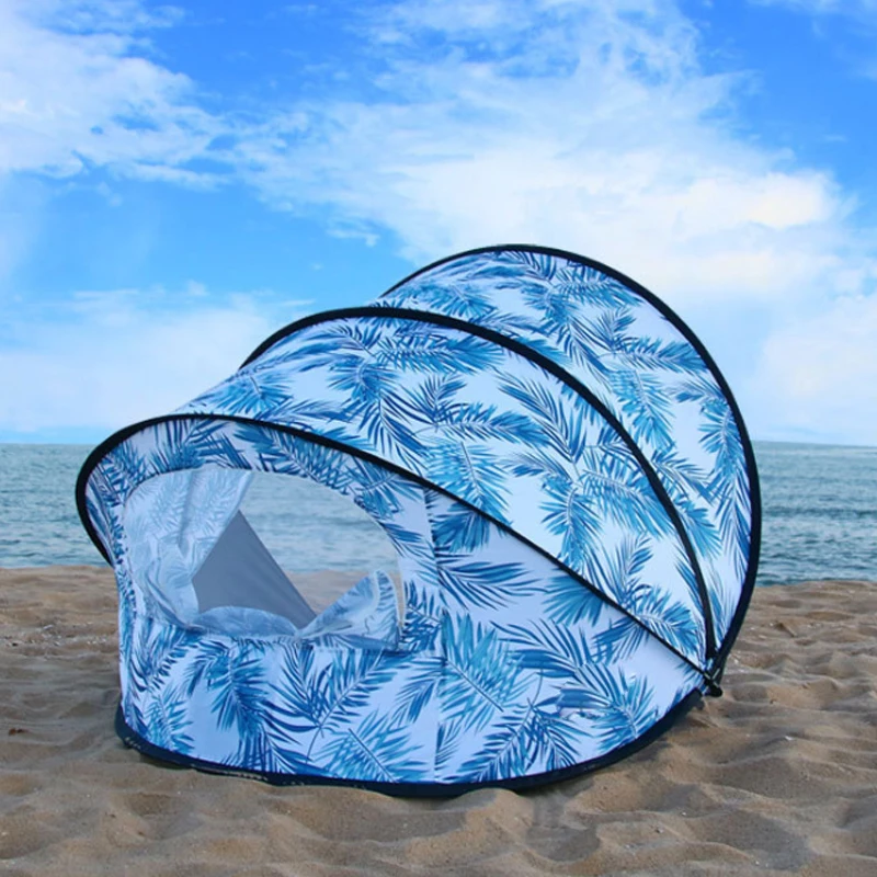 

Favorable Price Hiking Windproof Automatic Waterproof Beach Tents for Camping, Blue/silver/cartoon color