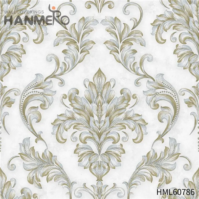 HANMERO PVC Newest coastal wallpaper designs Bronzing Contemporary Bed Room 0.53M Flowers/wallcoverings