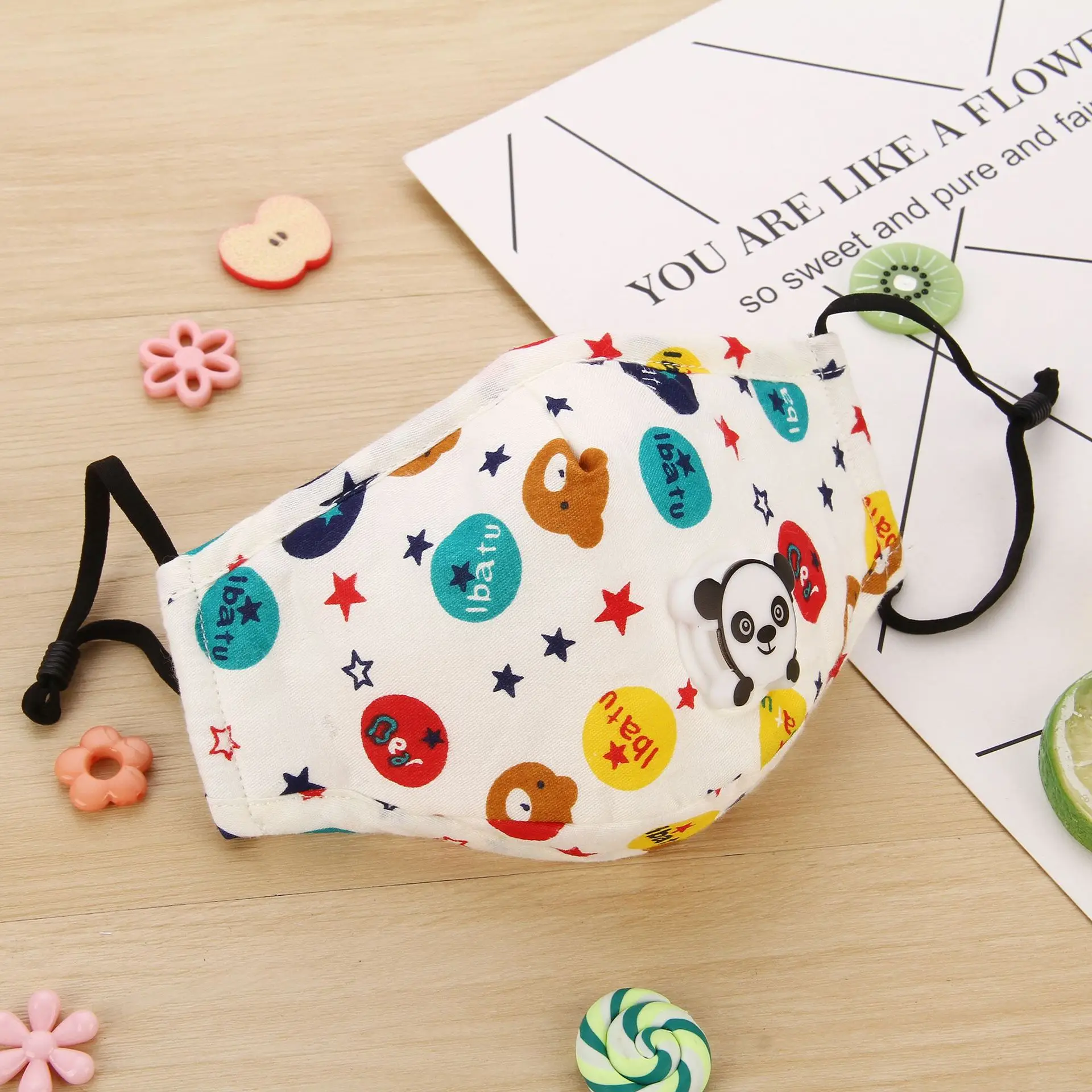 批发防尘面具for kids儿童口罩纯棉kn95 masques倒儿童