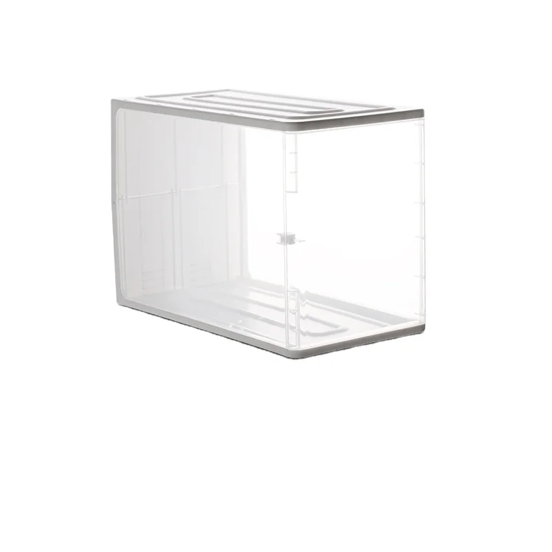 

DIY household bag storage transparent box plastic dustproof folding storage cabinet simple combination multi-layer overlay finis