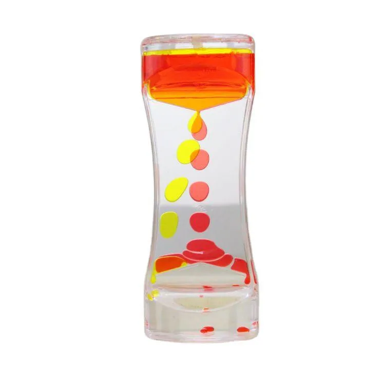 

Two Color Oil Leak Toy Dynamic Oil Drop Beauty Handicraft Decoration Home Decoration Waist Hourglass, As picture