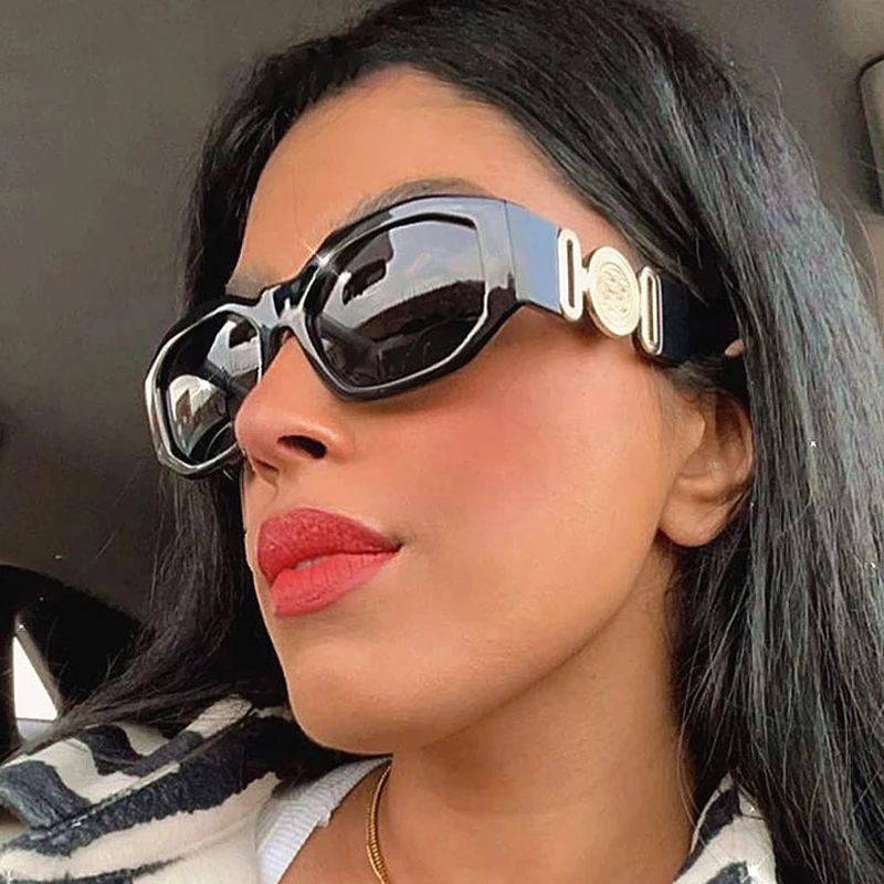 

Trendy Brand Luxury Designer Sunglasses 2021 Women Classic Retro Square Sun Glasses Personalized Metal Avatar Decoration Eyewear, Custom color