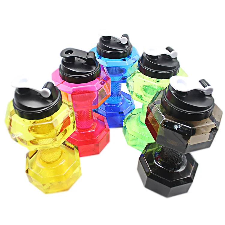

Dumbbell large clear plastic sports water bottle large capacity wholesale sports bottle, As picture/customized