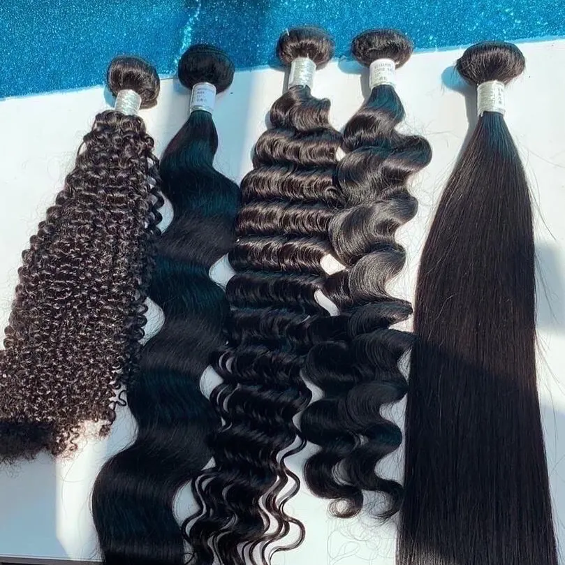

8-50inch Peruvian Straight Human Hair Bundles Extensions Straight Brazilian Human Hair Bundles With Closure