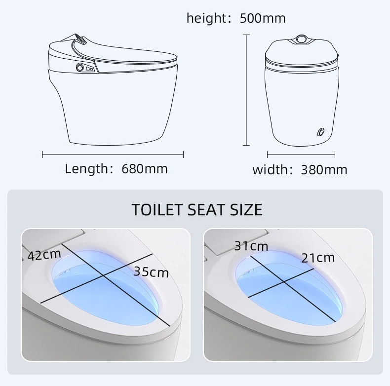 American High Quality Elongated Electric Bidet Toilet Bowl Commode Wc ...