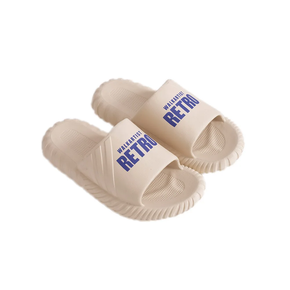 

Summer Thick Platform Slippers Soft Sole Slide Sandals Shoes Shower Anti-slip Simple EVA Leisure Indoor Men Lady, 1pairs