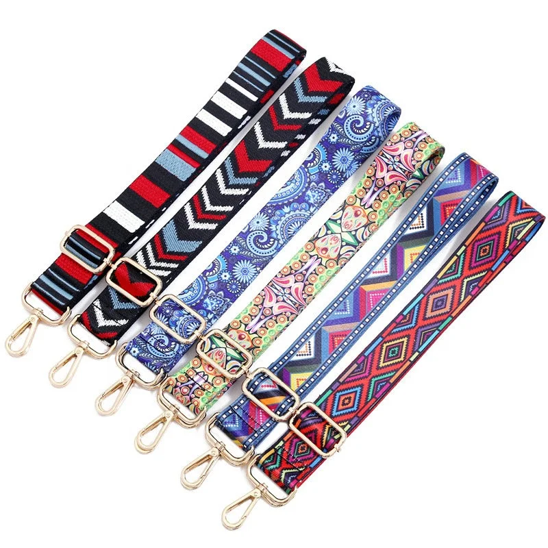 

Direct Factory Hot Sales Purse Hand Bag Strap Guitar Style Multicolor Heat Transfer Replacement Adjustable Shoulder Strap, Multi colors