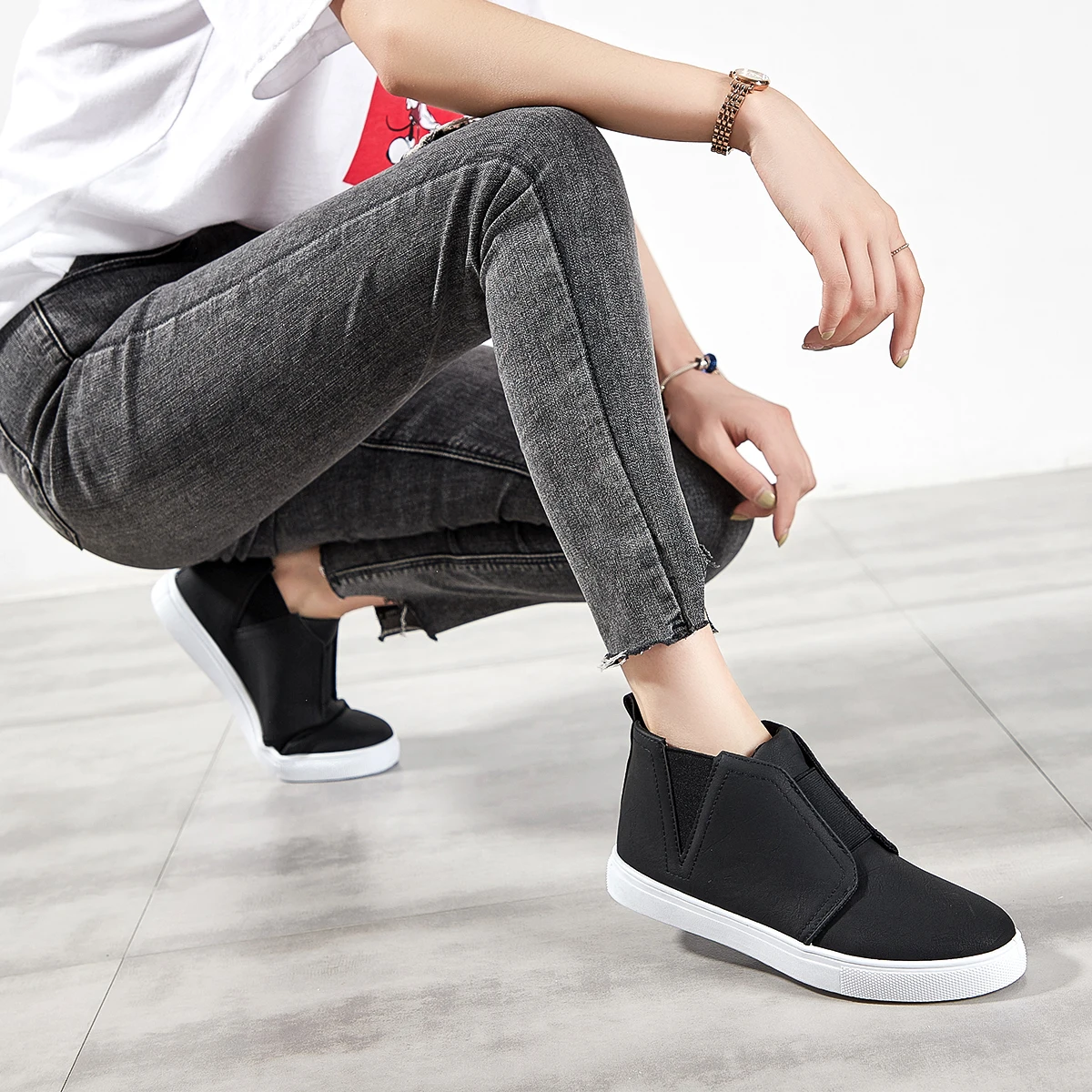 timebelle wedge sneaker