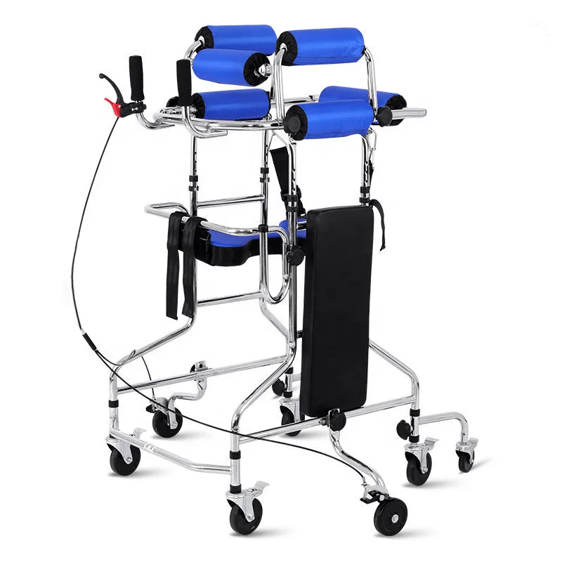 

High-quality stainless steel height-adjustable walker for the disabled with brake