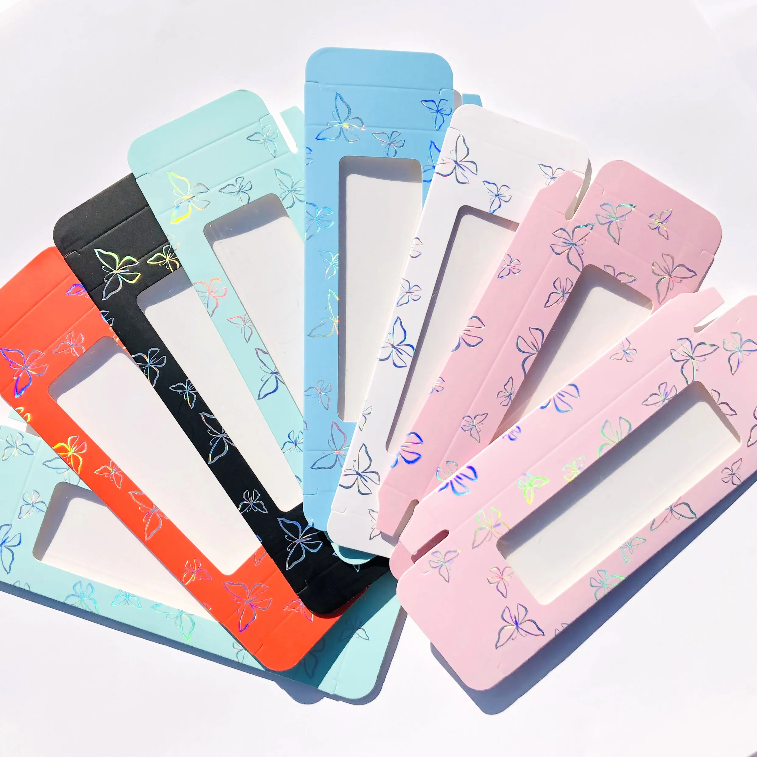 

private label empty paper pink custom eyelashes box